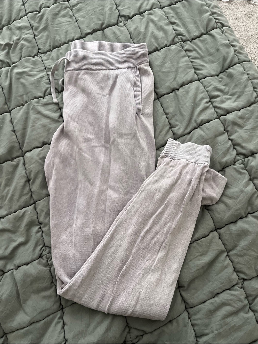 Barefoot Dreams Light Gray Cozy Track Joggers
